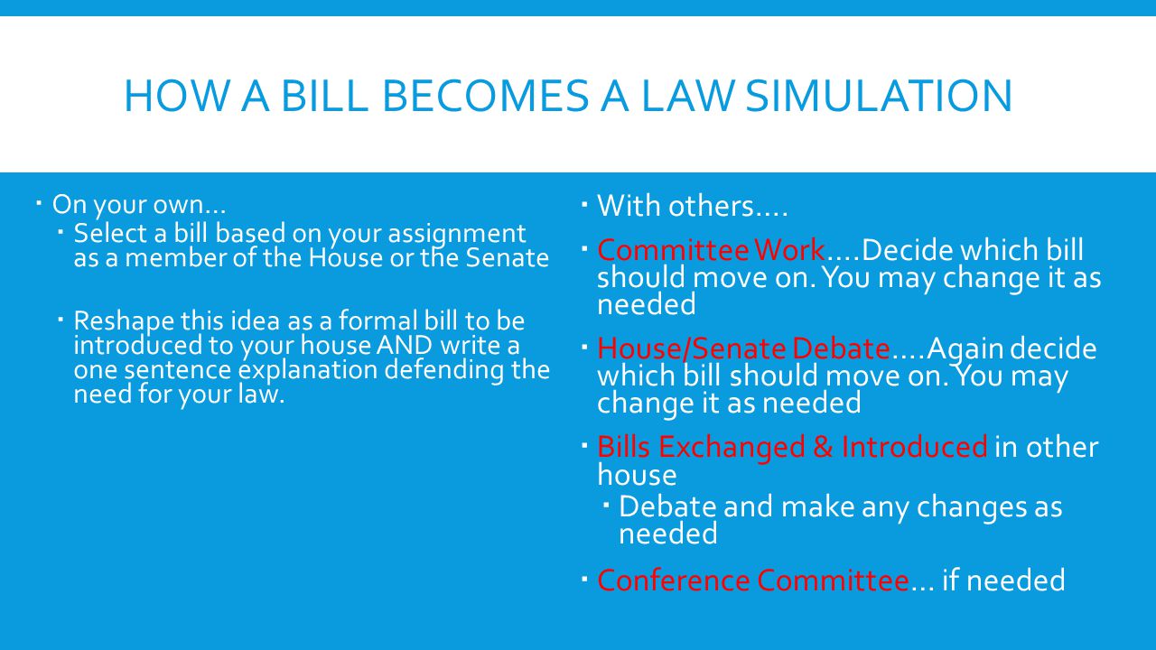 Legislative Process Flowchart / How a Bill Becomes Law